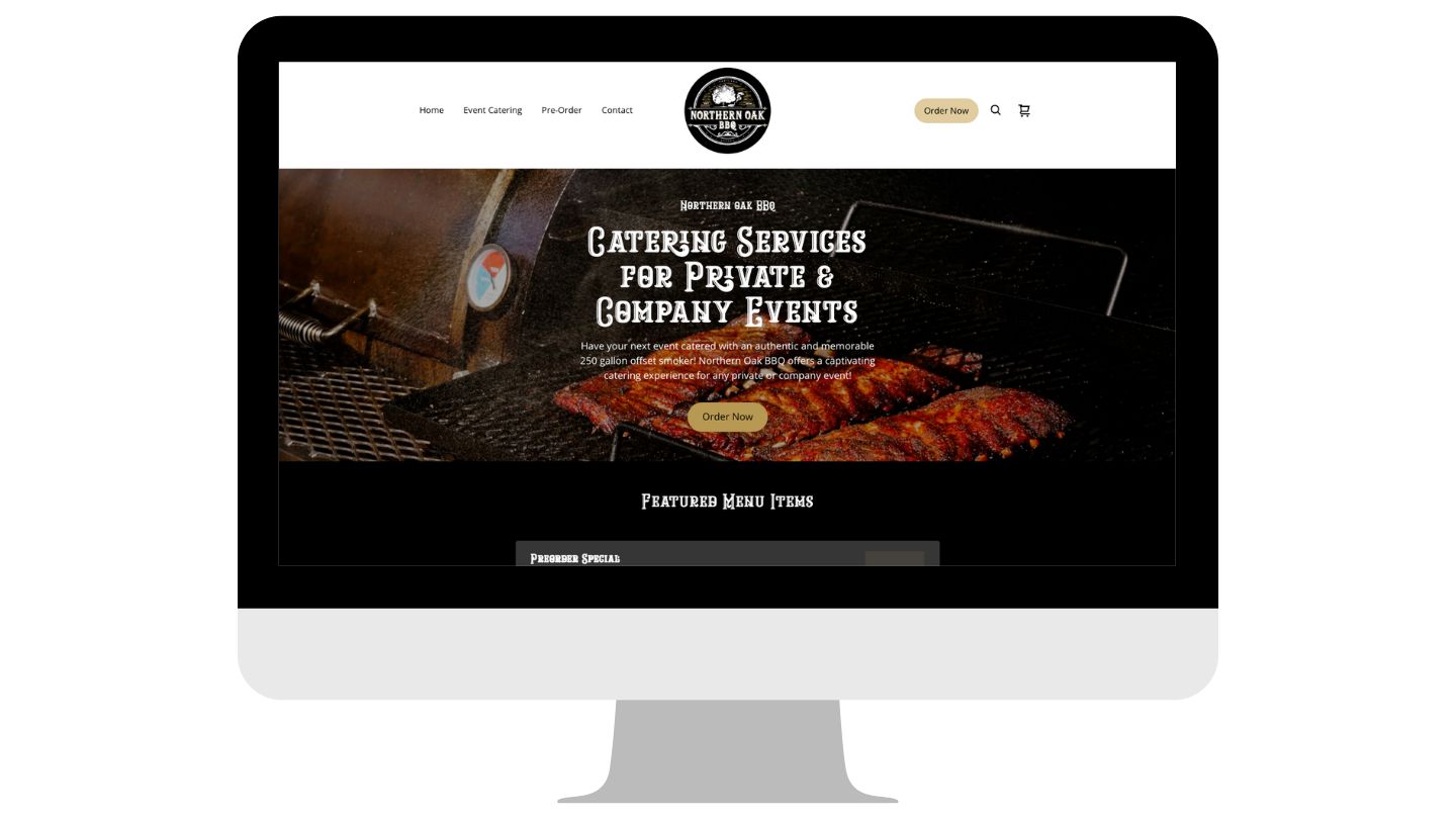 sitios web de Northern Oak BBQ usando Square Online